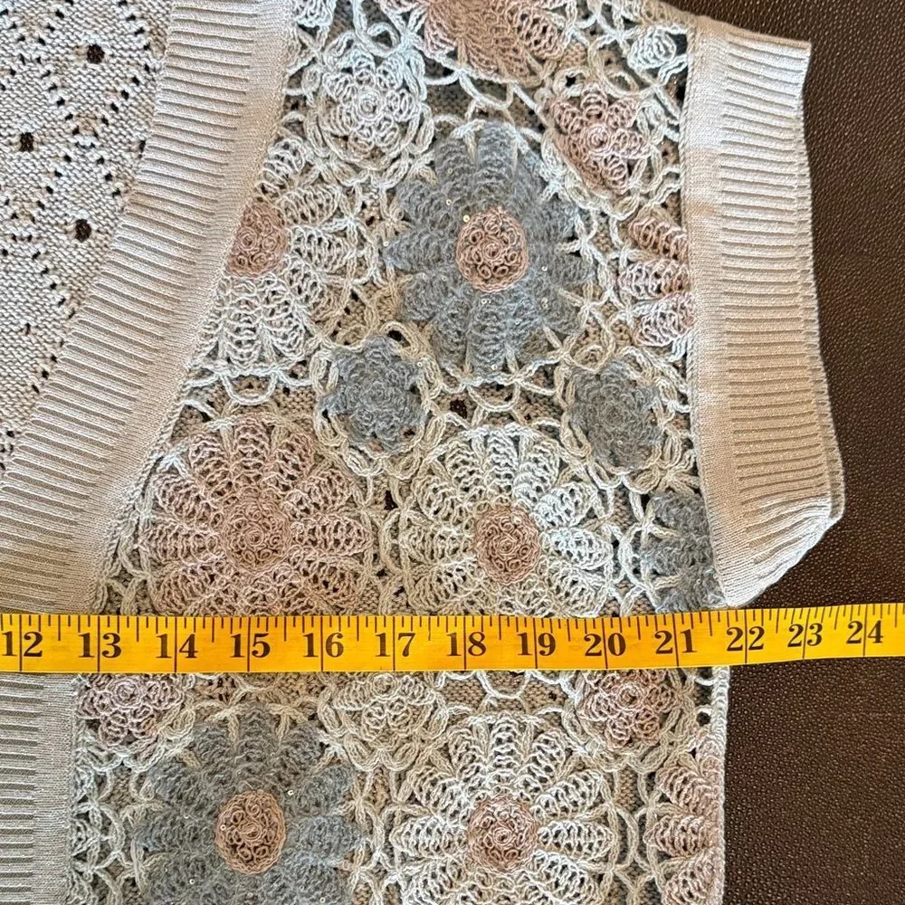 Conditions Apply Anthropologie  Crochet and Knitted Vest - Boho Style one size - Picture 9 of 10